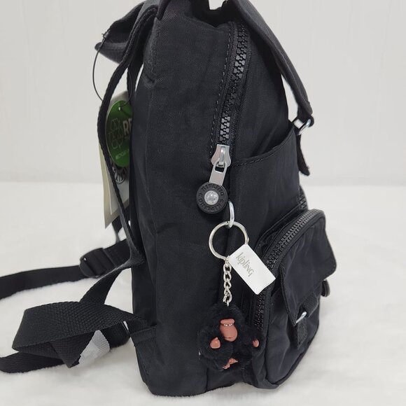 NWT Kipling Lovebug Small Backpack, Black Tonal